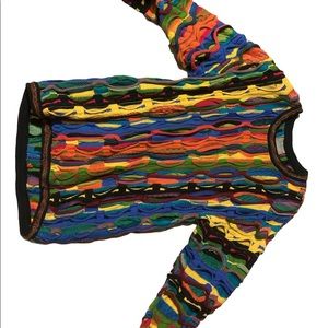 multi colored coogi sweater